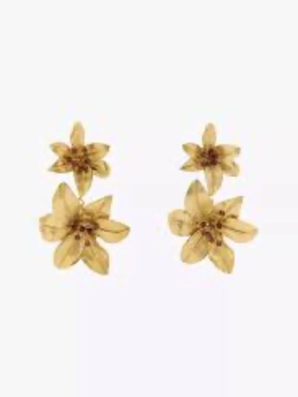 NWT Zara Embossed Flower Earrings